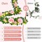 2 Pcs Flower Garland with 19.6 Ft Lights, 13.2 Ft Pink Floral Garland (Pink With Lights)